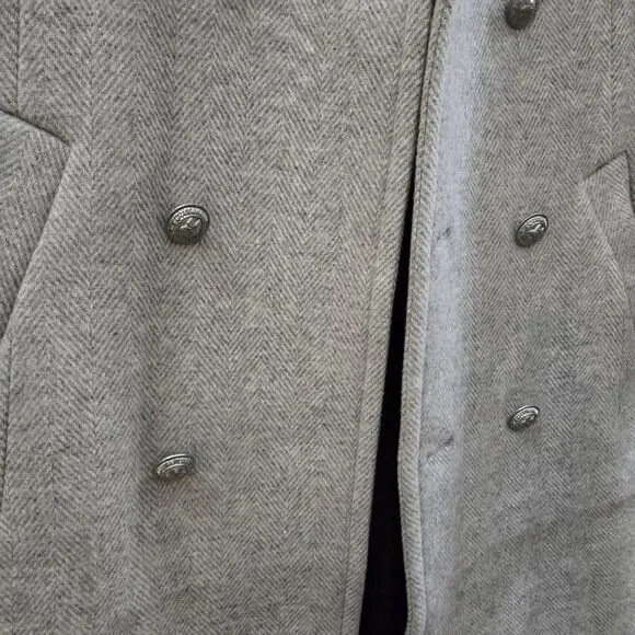 Zadig & Voltaire Mulan Double Breasted Grey Coat Size S New - Picture 8 of 16